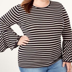 Stella & Dot Striped Avery top 2XL